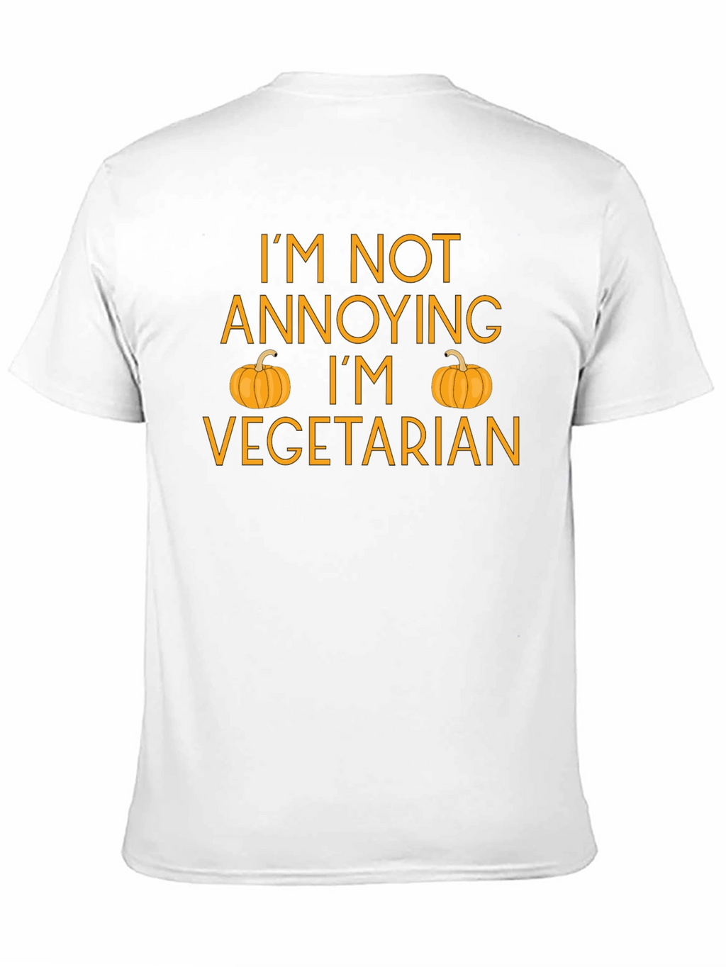 Funny Vegetarian T-Shirt with Pumpkin Design