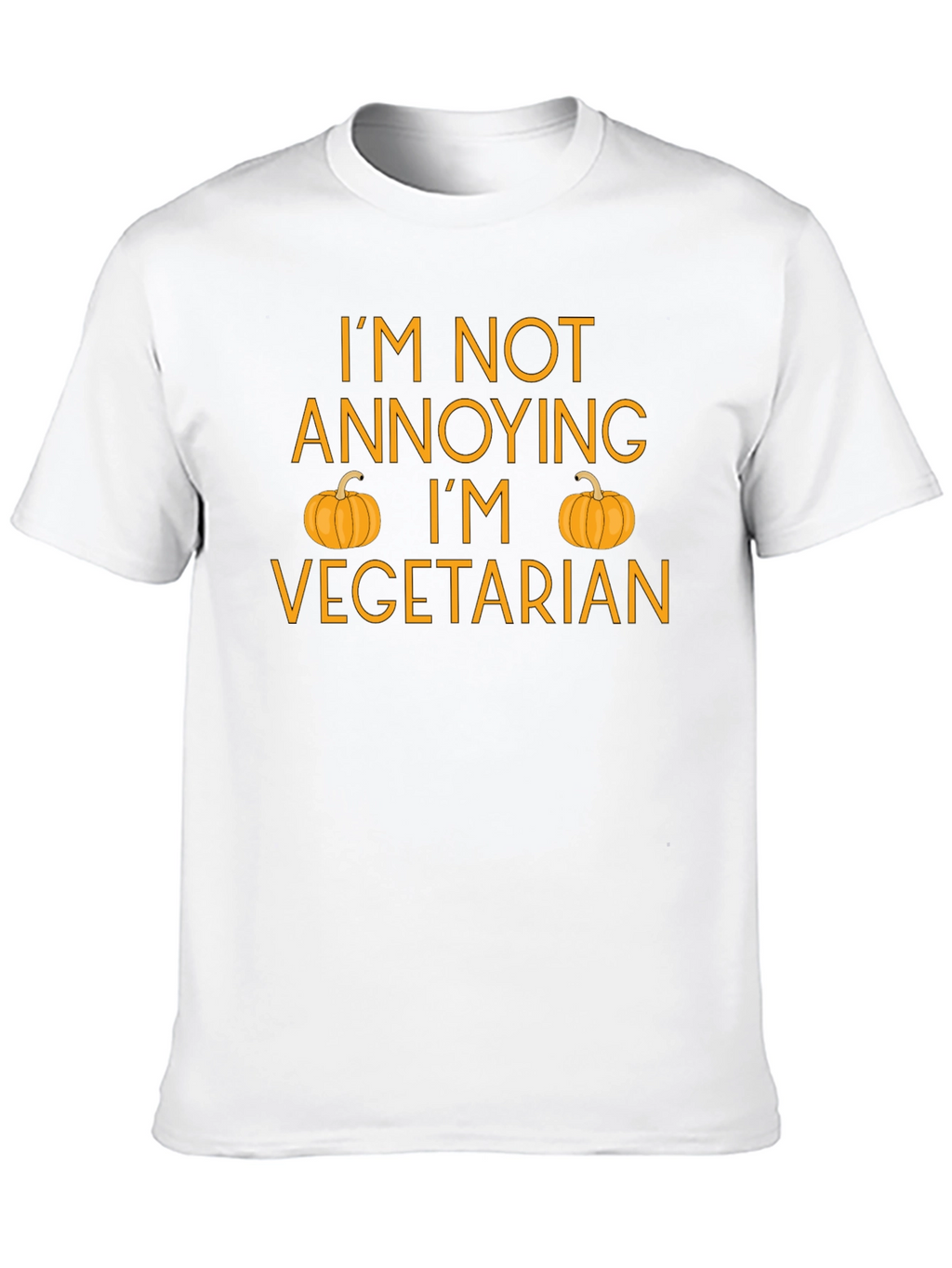 Funny Vegetarian T-Shirt with Pumpkin Design
