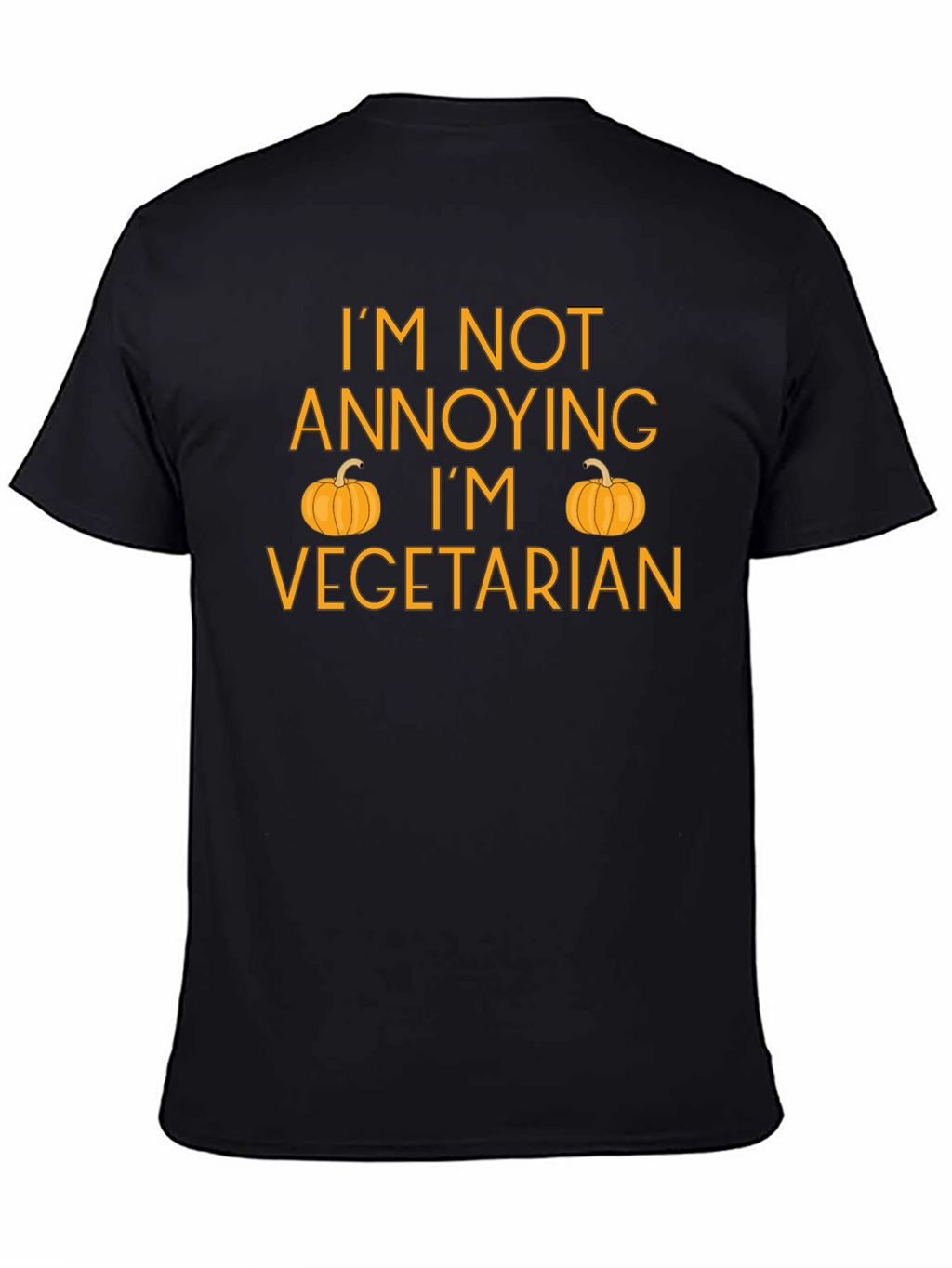 Funny Vegetarian T-Shirt with Pumpkin Design