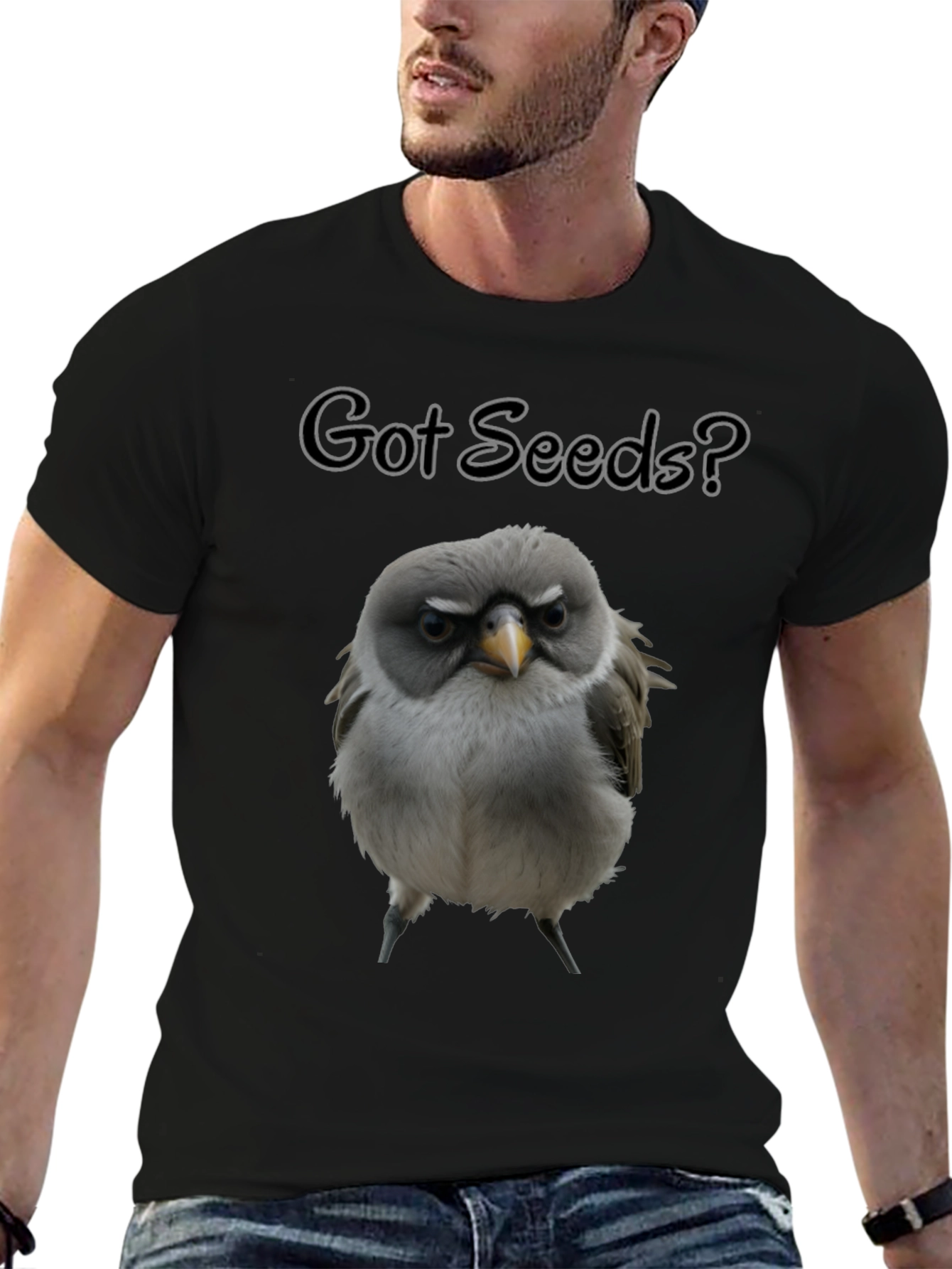 Got Seeds? Bird Graphic T-Shirt