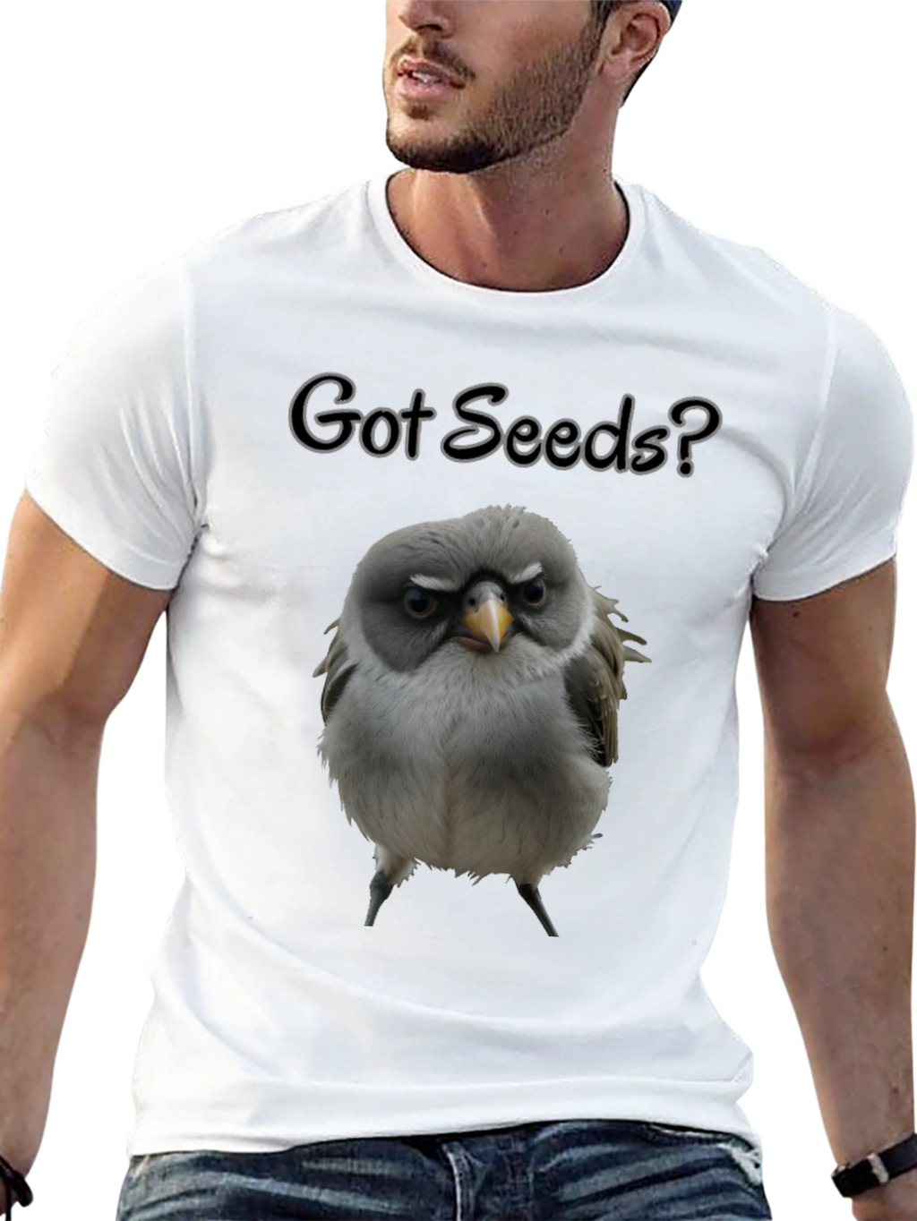 Got Seeds? Bird Graphic T-Shirt