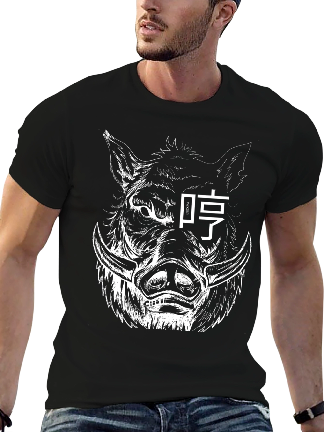 Boar Graphic Tee - Mens Black T-Shirt