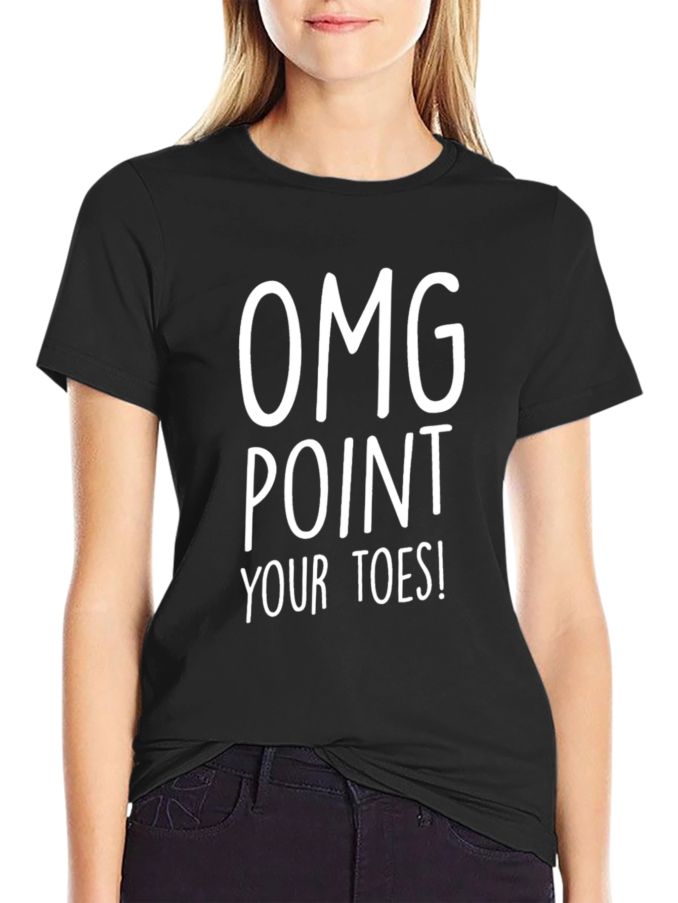OMG Point Your Toes! Black T-Shirt