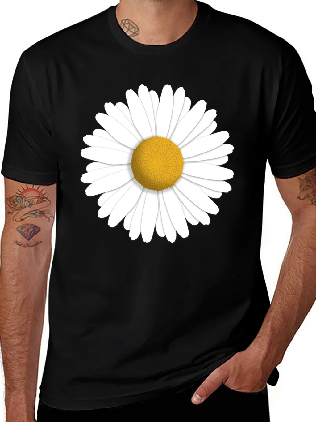 Daisy Graphic Black T-Shirt