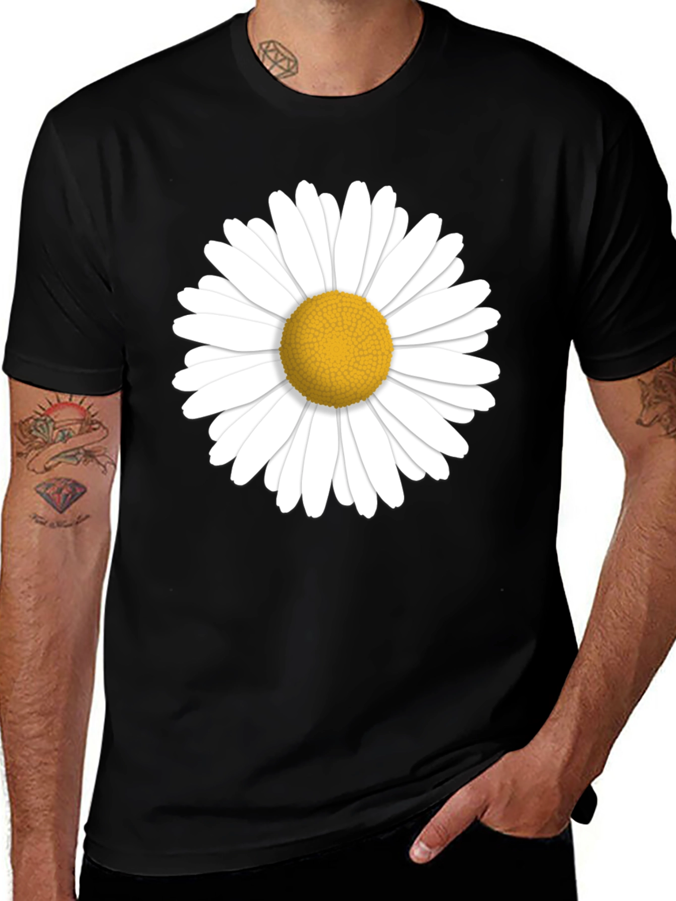 Daisy Graphic Black T-Shirt