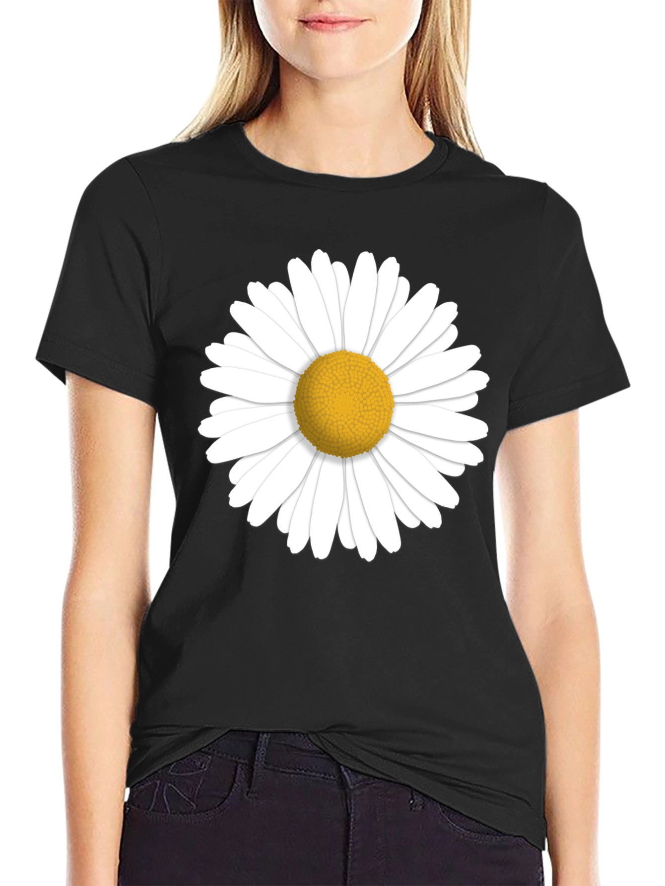 Daisy Graphic Black T-Shirt