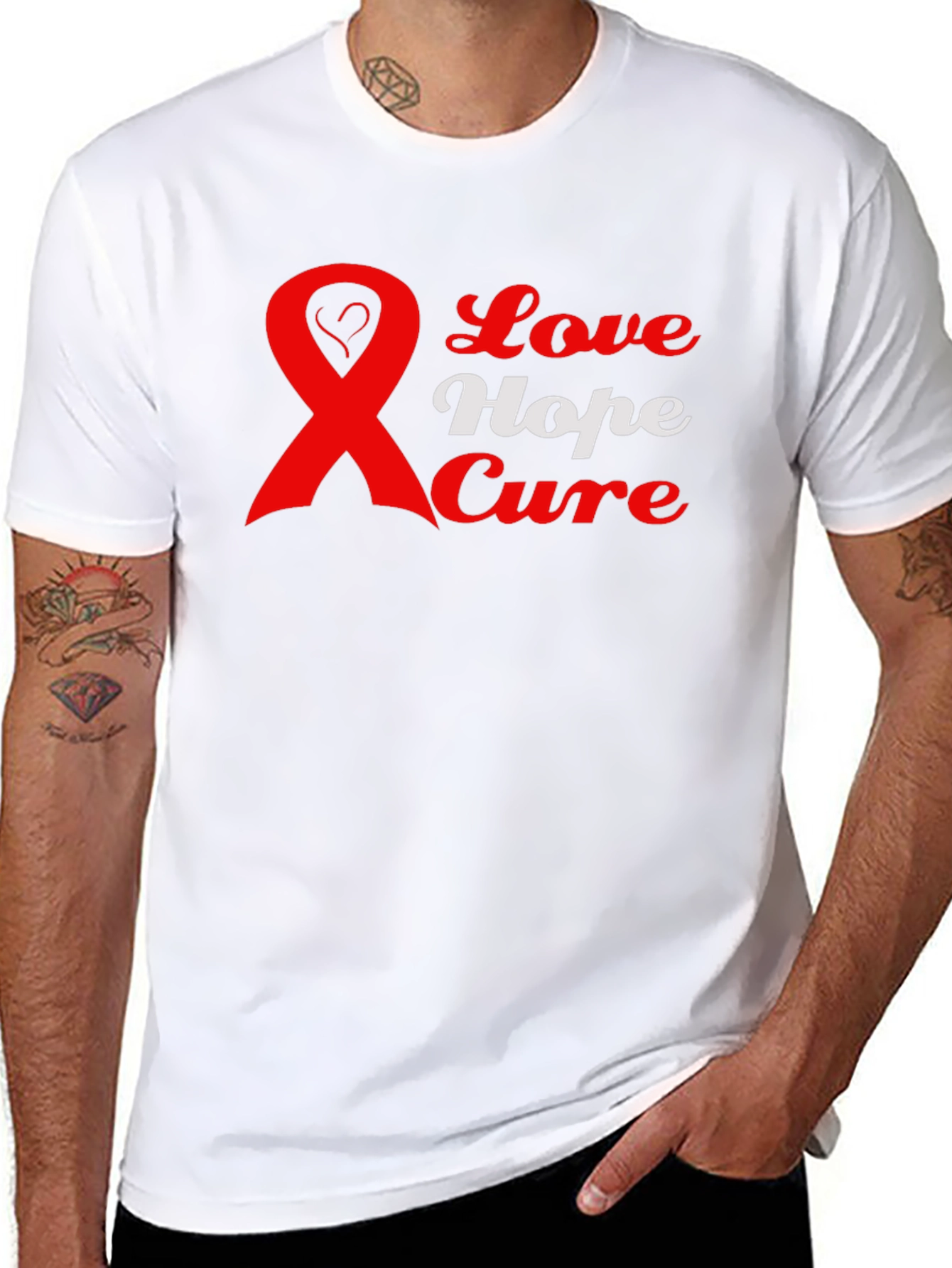 Love Hope Cure Awareness Graphic T-Shirt