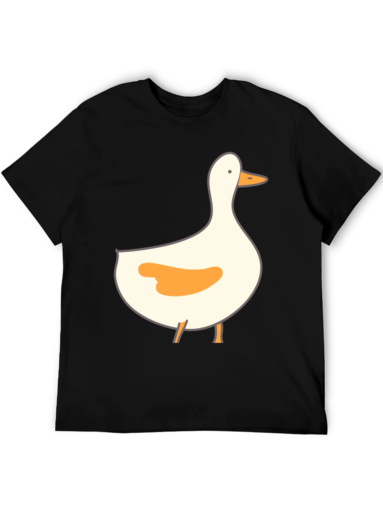 Duck Graphic Print Tee - Casual Black T-Shirt