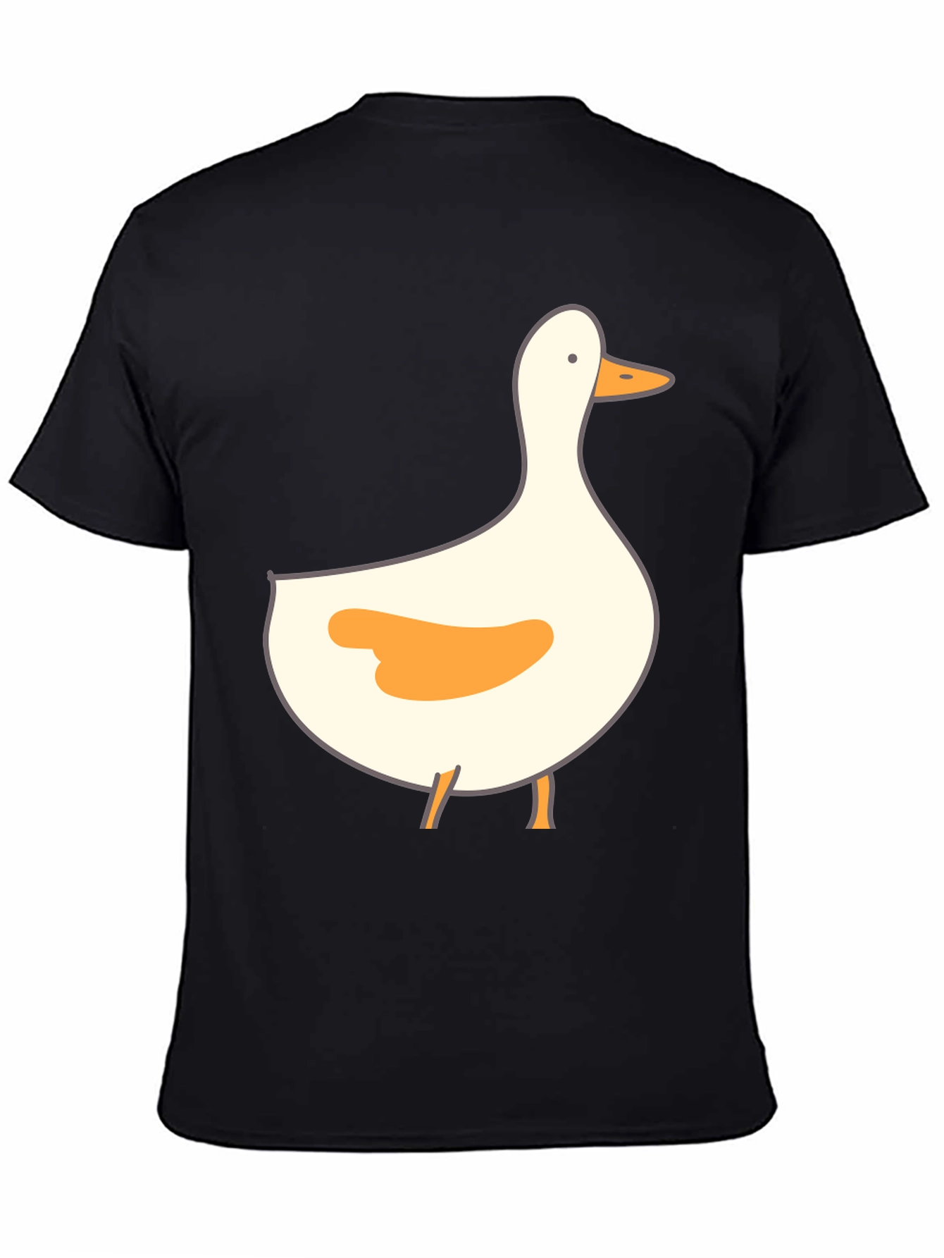 Duck Graphic Print Tee - Casual Black T-Shirt