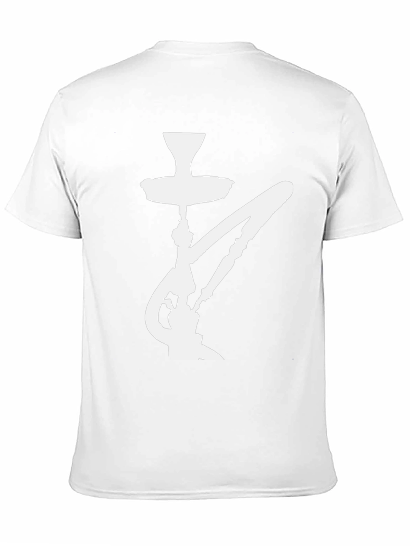 Hookah Silhouette Graphic Tee - Casual Black T-Shirt