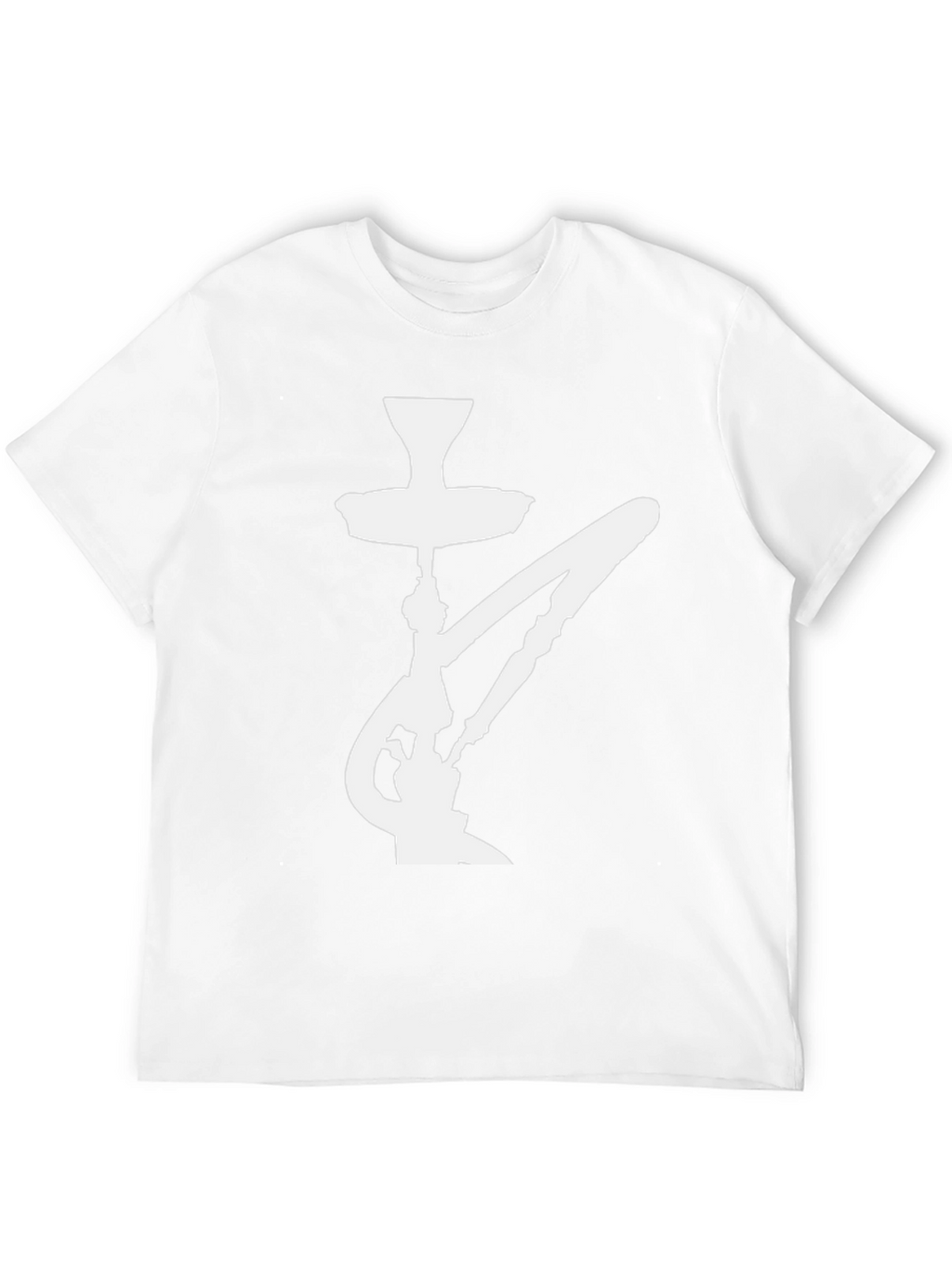 Hookah Silhouette Graphic Tee - Casual Black T-Shirt