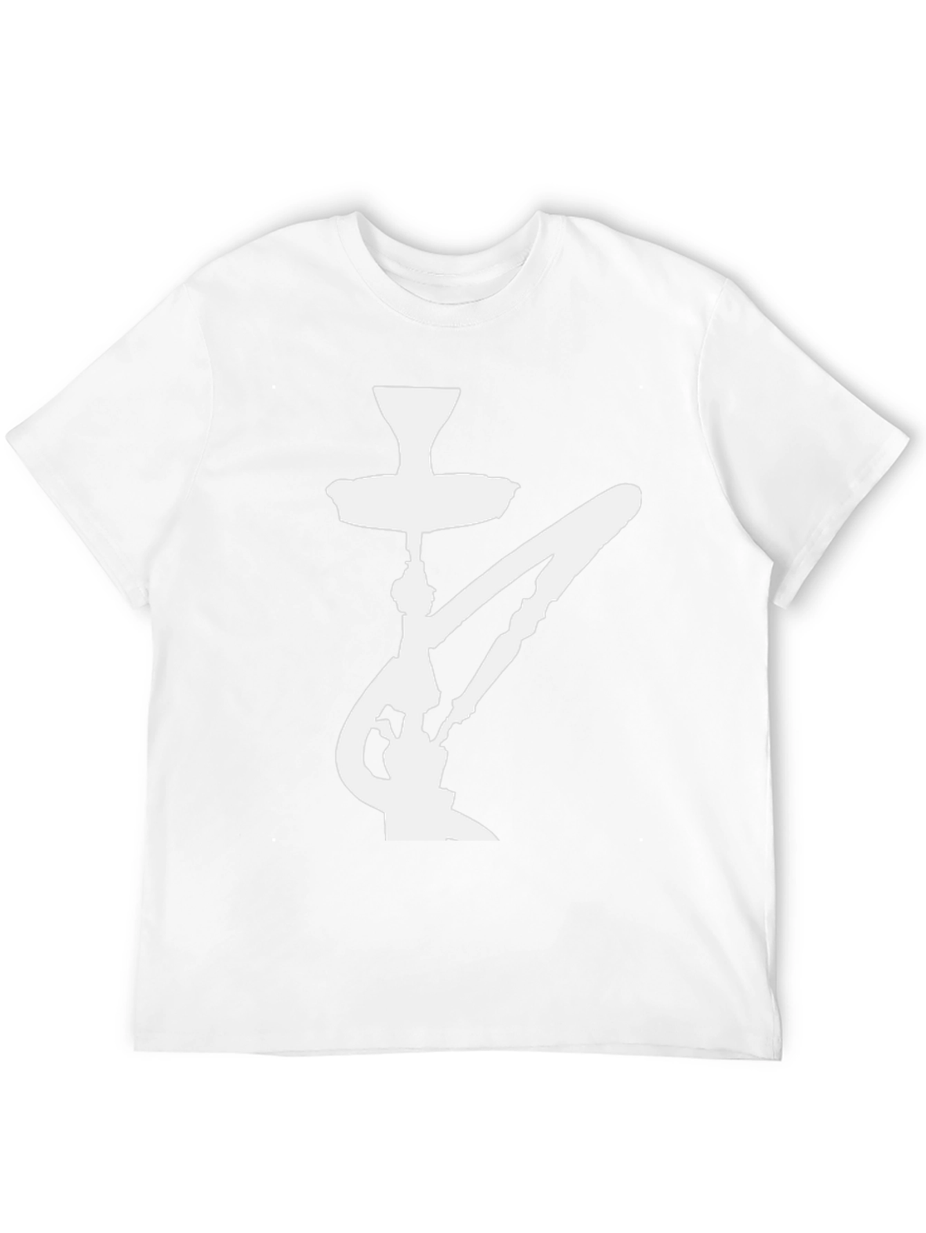 Hookah Silhouette Graphic Tee - Casual Black T-Shirt