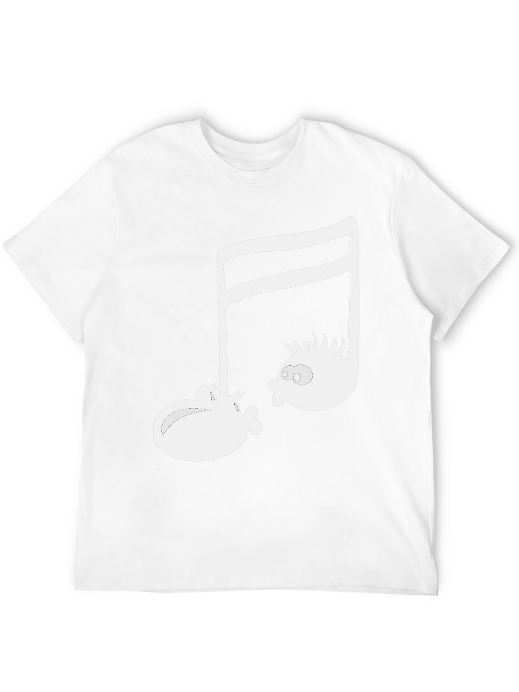 Musical Note Fish Graphic Black T-Shirt