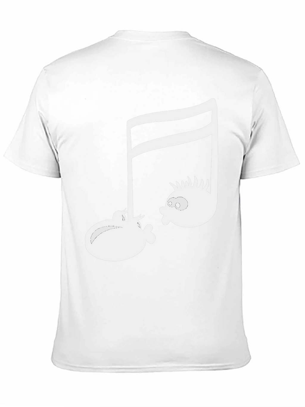 Musical Note Fish Graphic Black T-Shirt