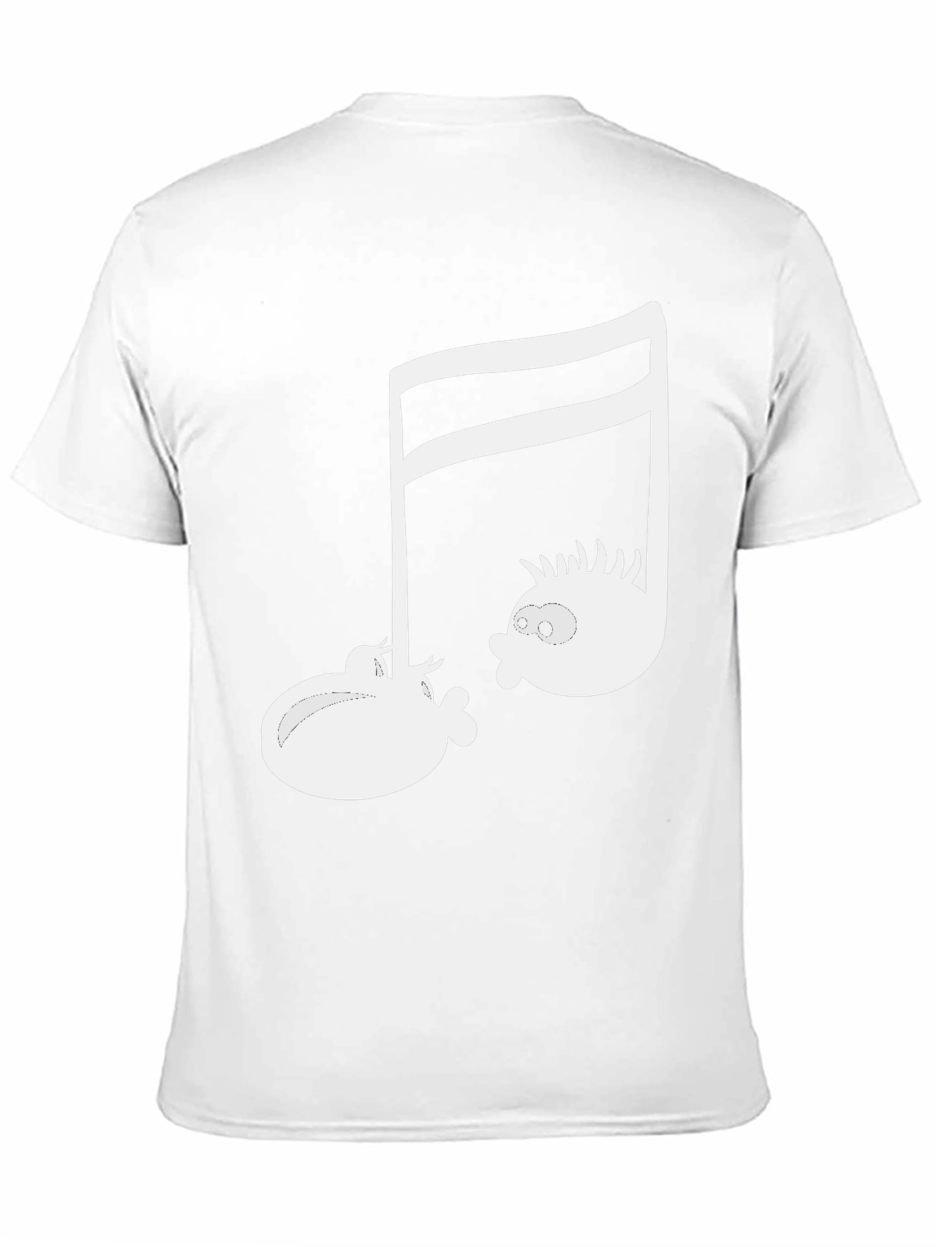 Musical Note Fish Graphic Black T-Shirt