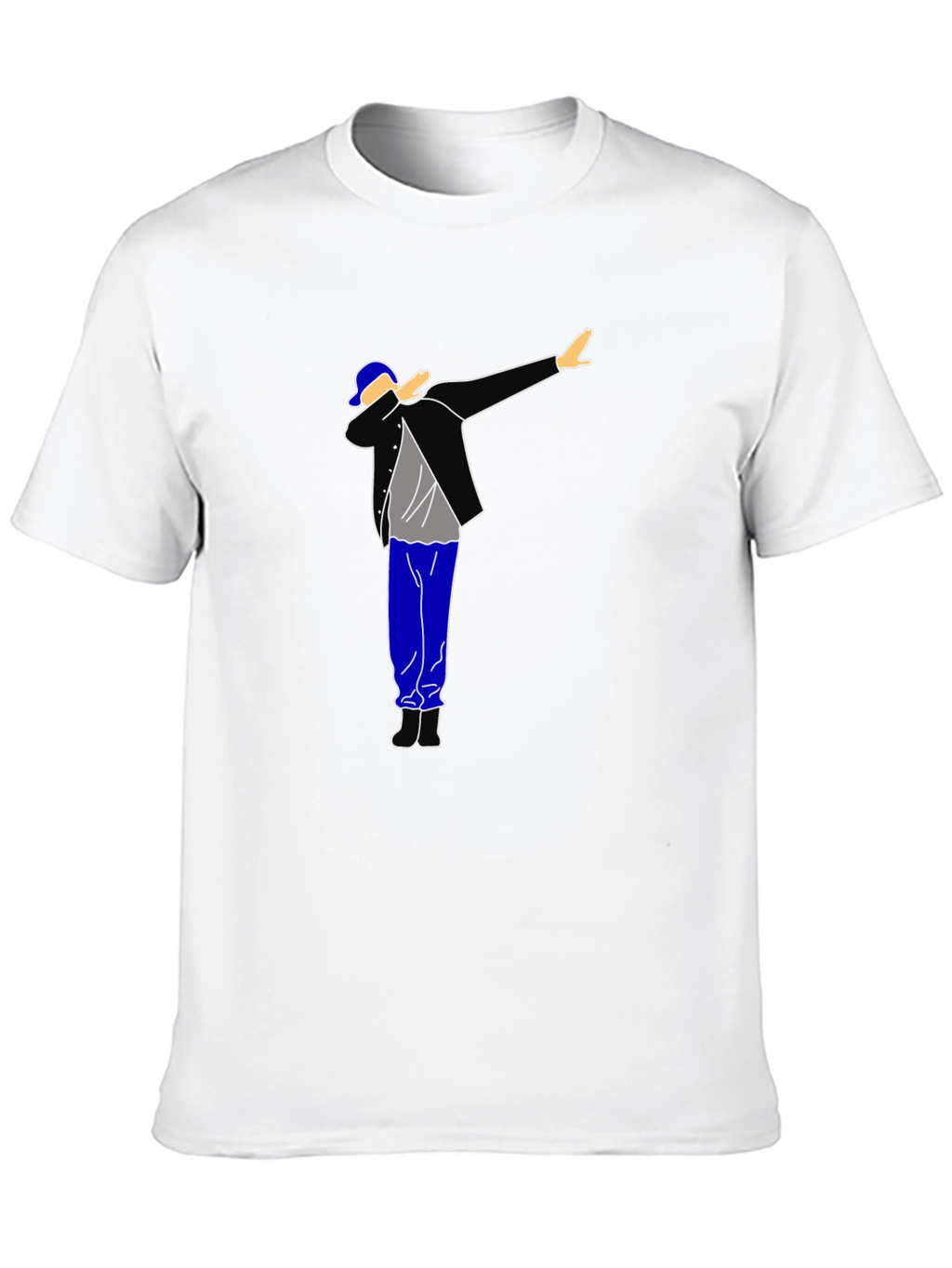 Dabbing Graphic Tee - Black Cotton T-Shirt