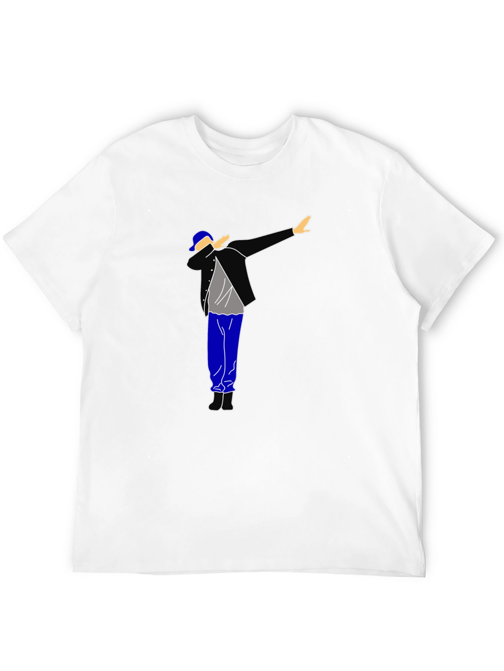 Dabbing Graphic Tee - Black Cotton T-Shirt