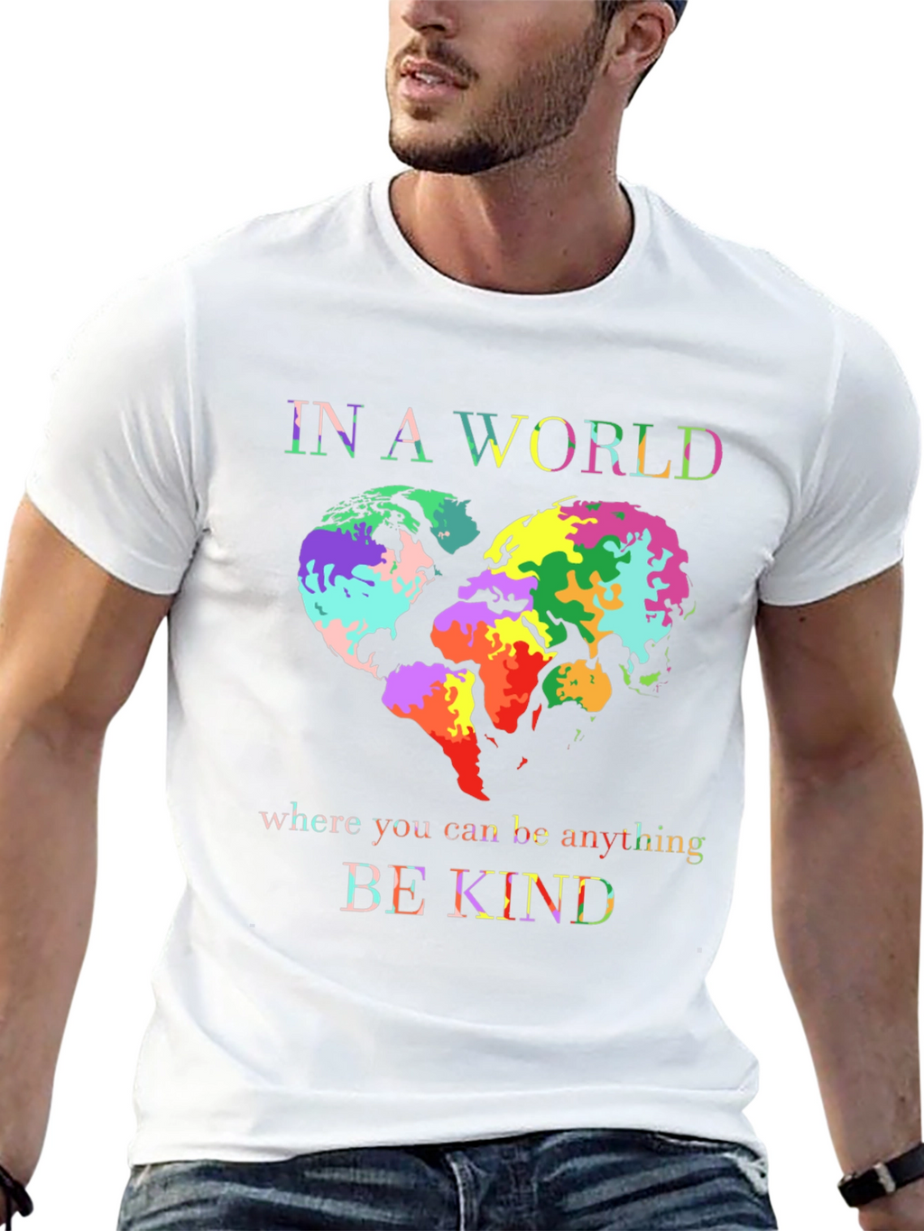 Be Kind World Heart Graphic Tee
