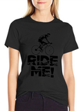 Ride Me! Graphic Tee - Black Cotton T-Shirt