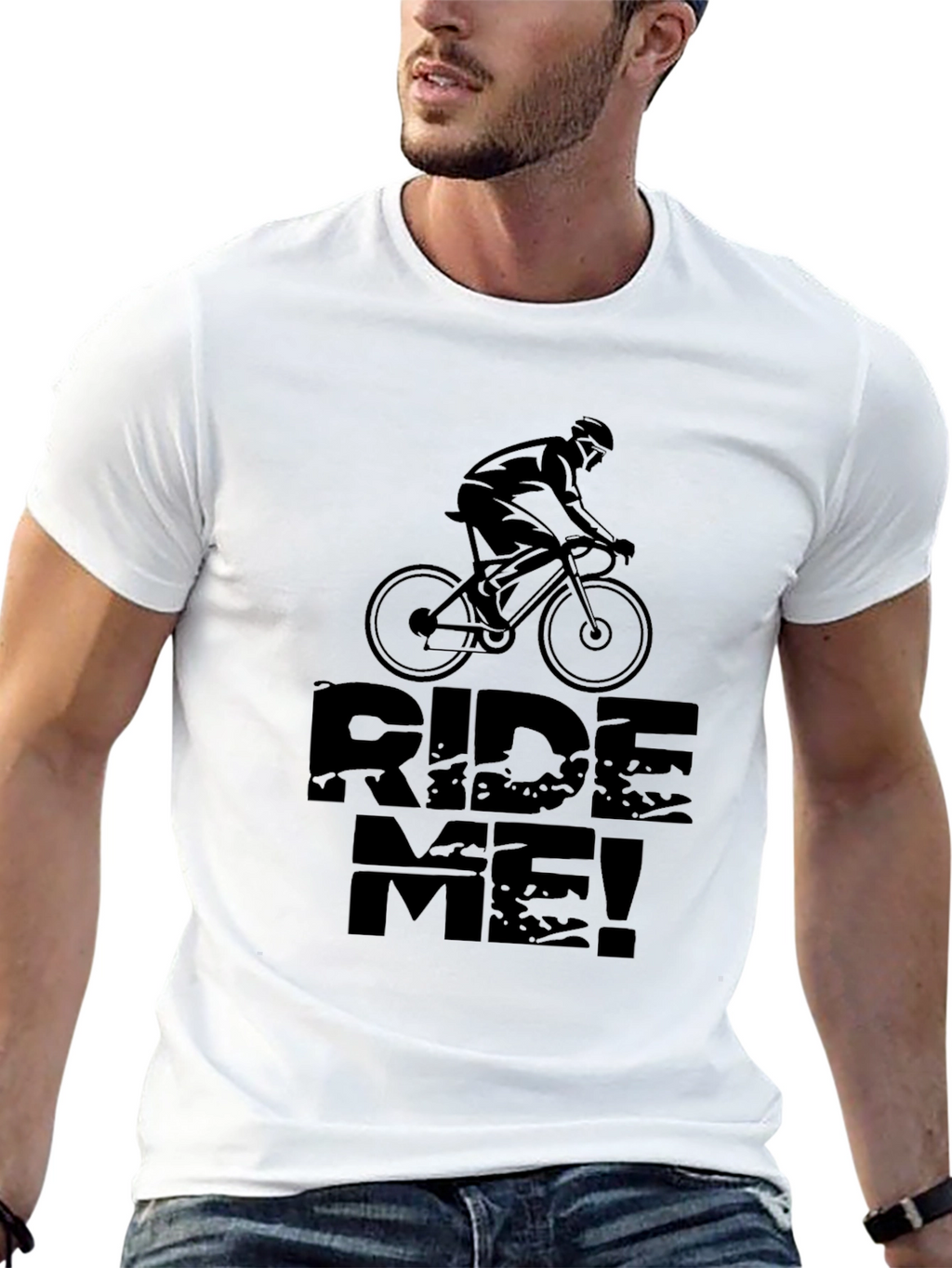 Ride Me! Graphic Tee - Black Cotton T-Shirt