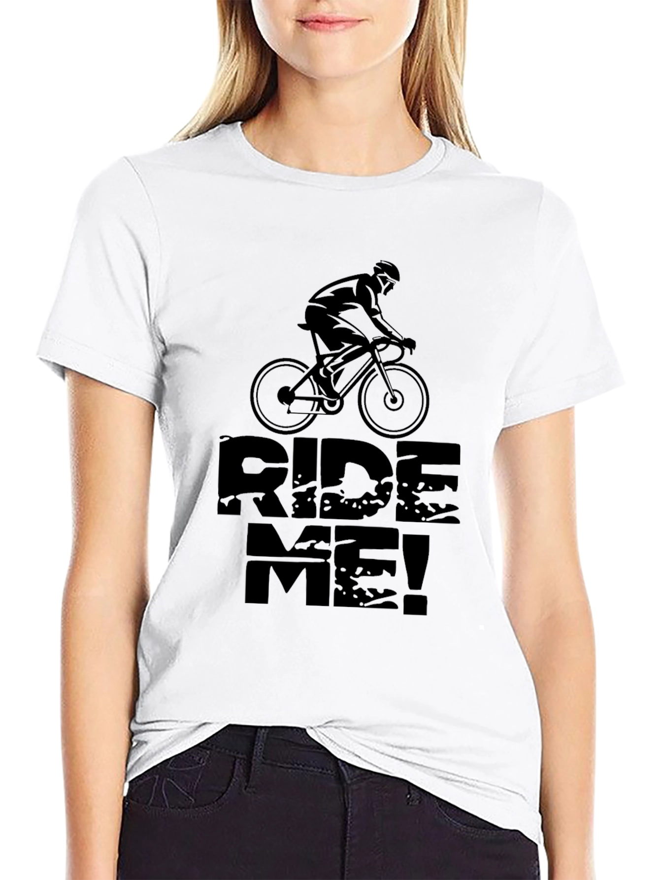 Ride Me! Graphic Tee - Black Cotton T-Shirt