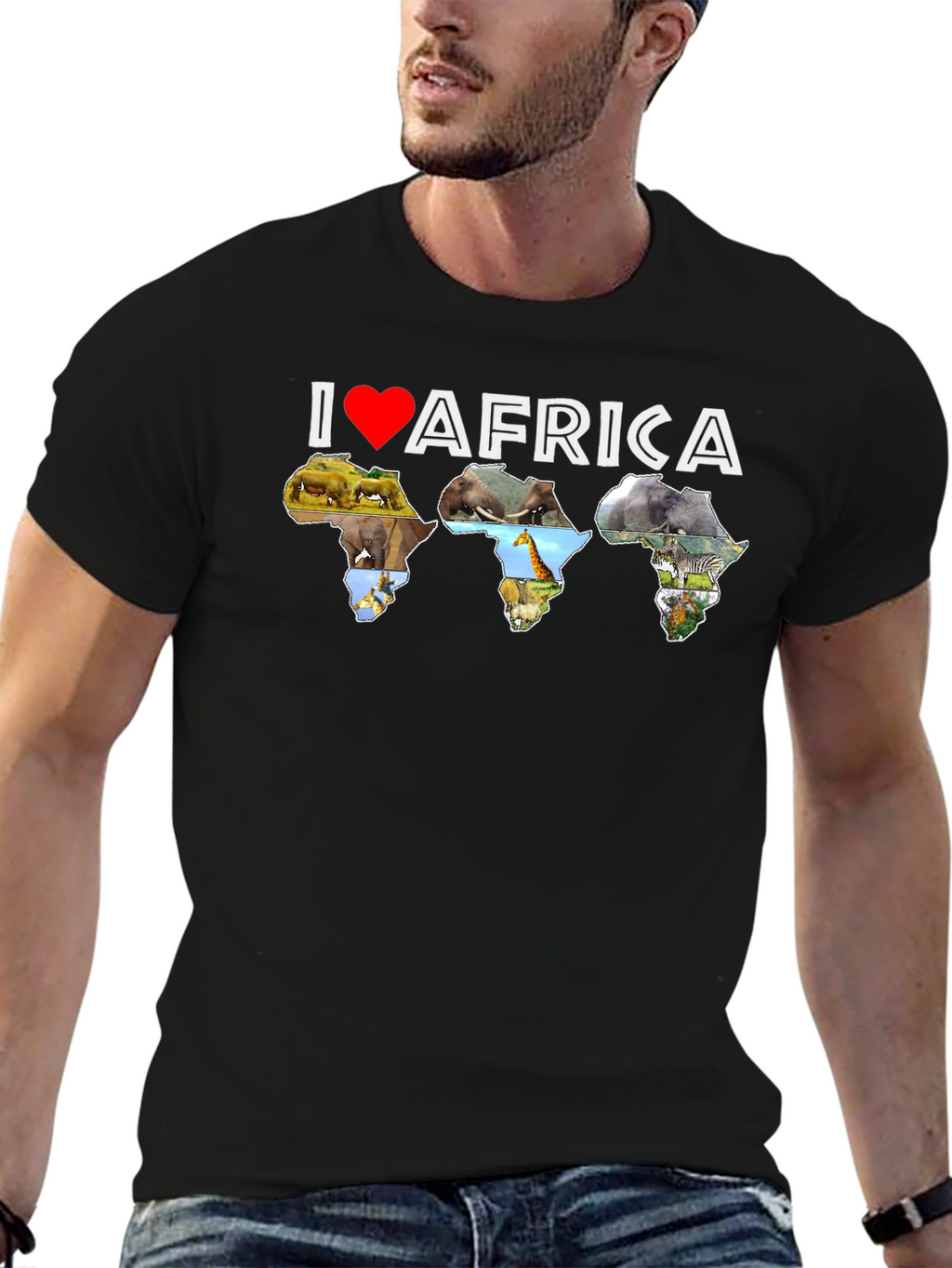 I Love Africa T-Shirt - Animal Design