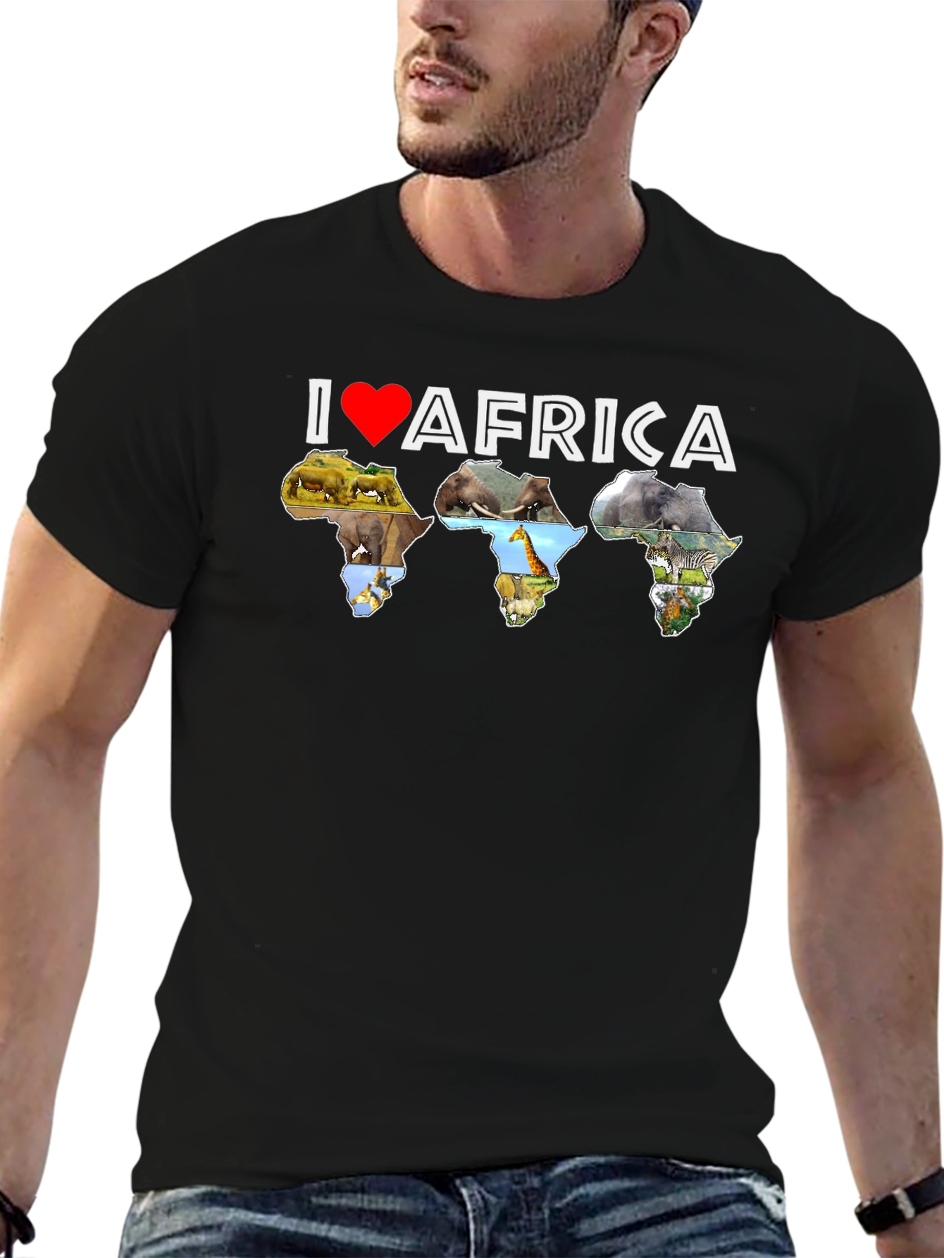 I Love Africa T-Shirt - Animal Design