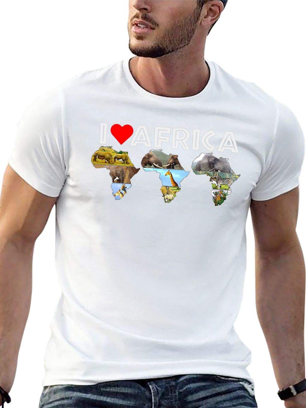 I Love Africa T-Shirt - Animal Design