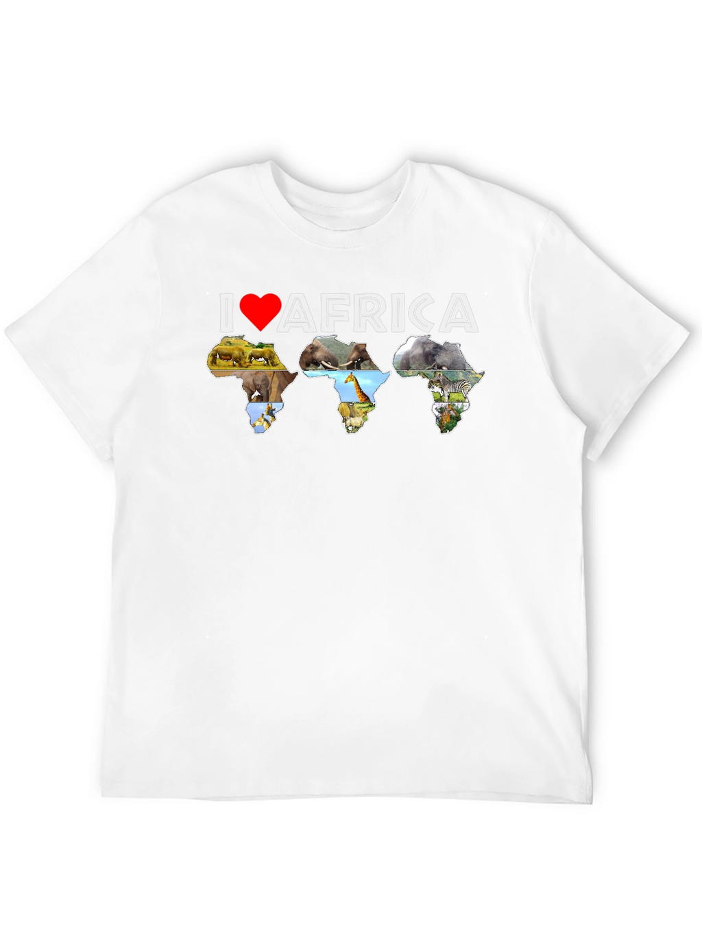 I Love Africa T-Shirt - Animal Design