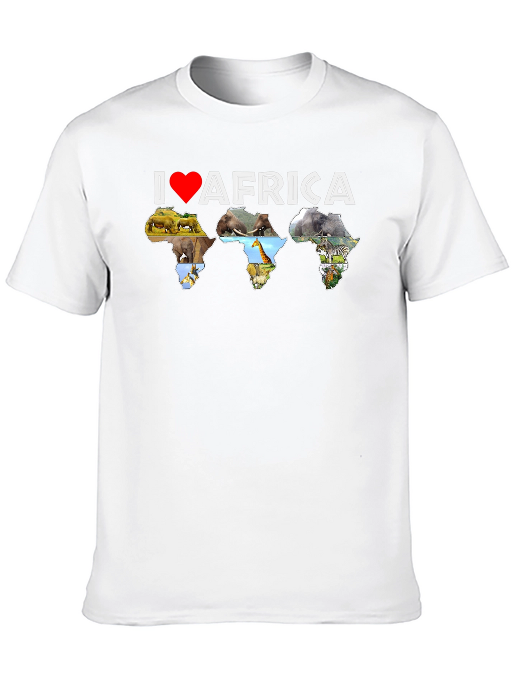 I Love Africa T-Shirt - Animal Design
