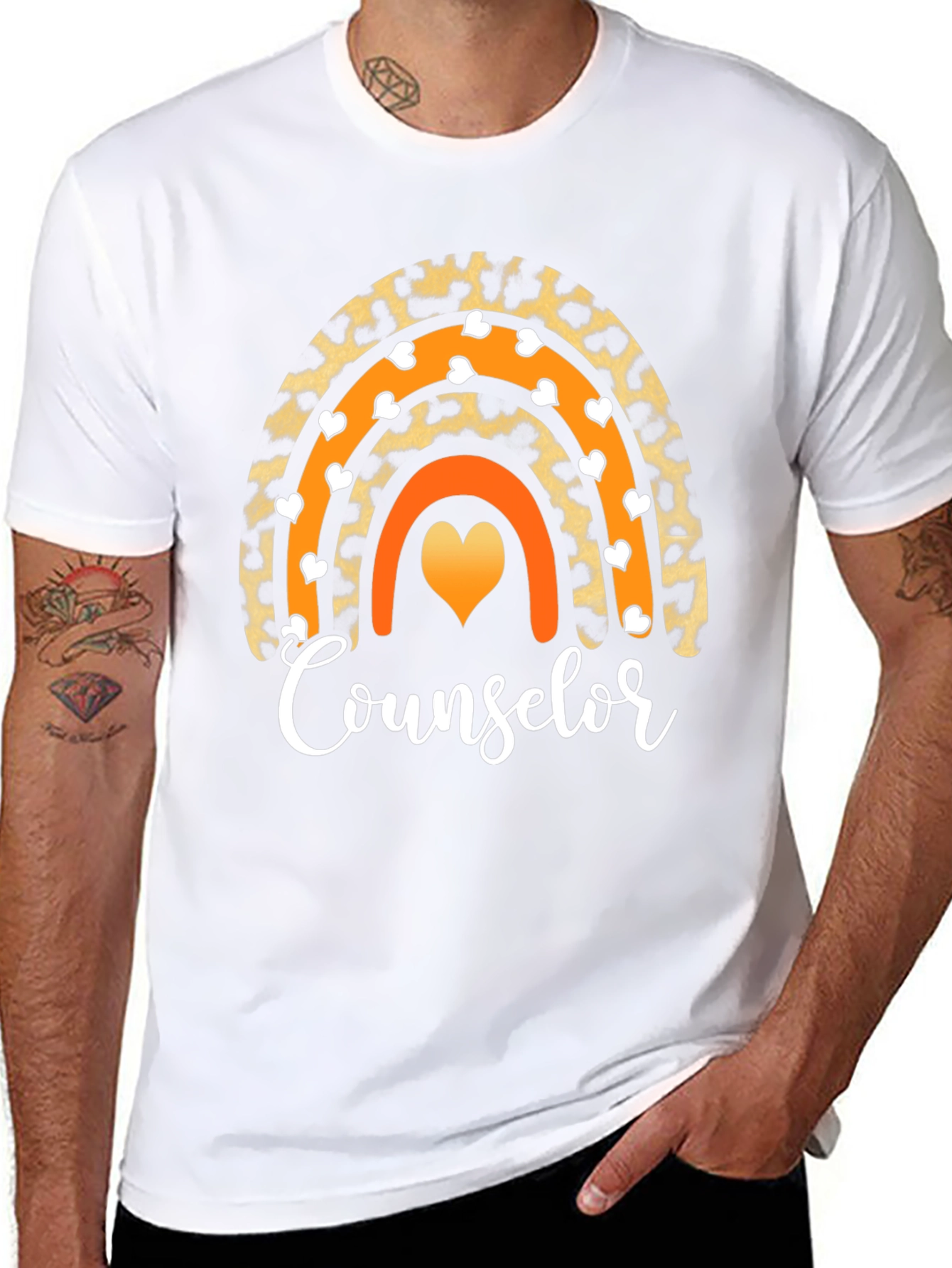 Counselor Rainbow Graphic T-Shirt