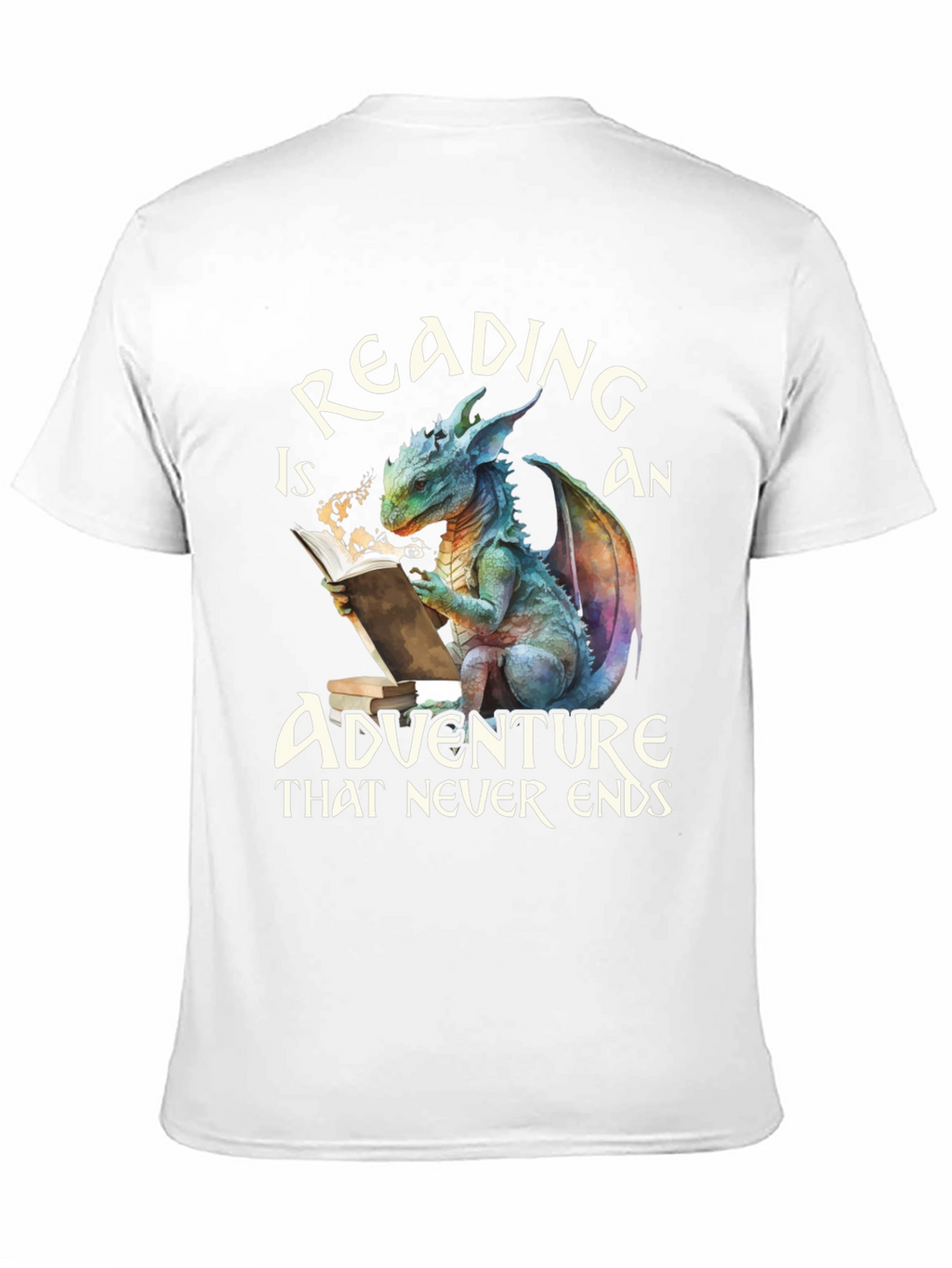 Reading Dragon Graphic Tee - Adventure Never Ends