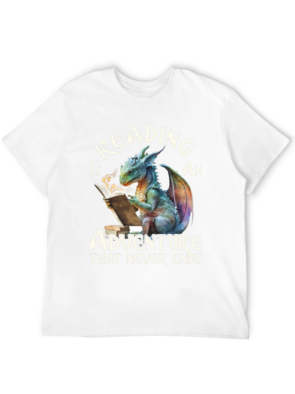 Reading Dragon Graphic Tee - Adventure Never Ends