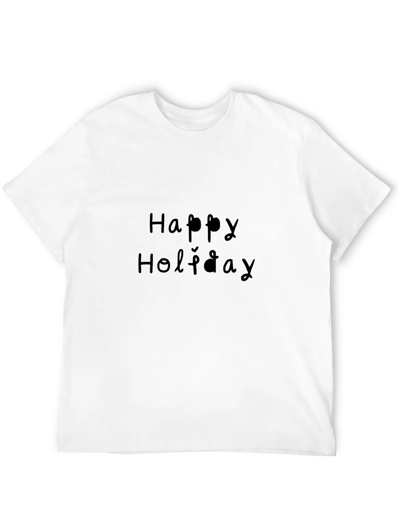 Happy Holiday Black T-Shirt