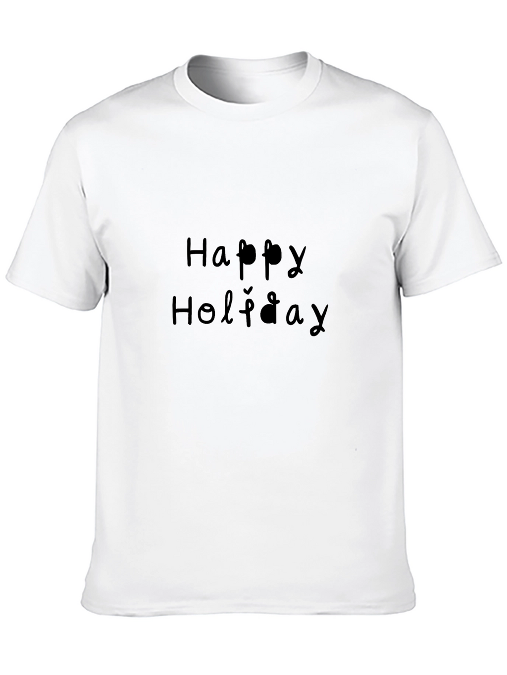 Happy Holiday Black T-Shirt