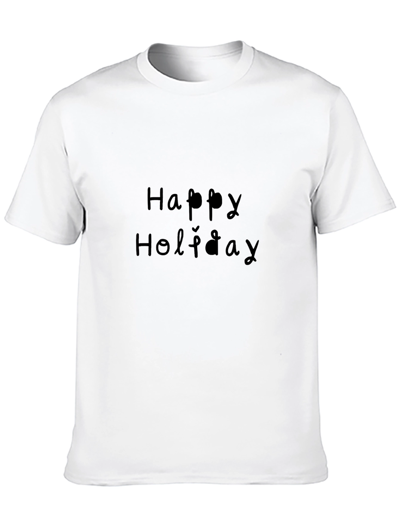 Happy Holiday Black T-Shirt