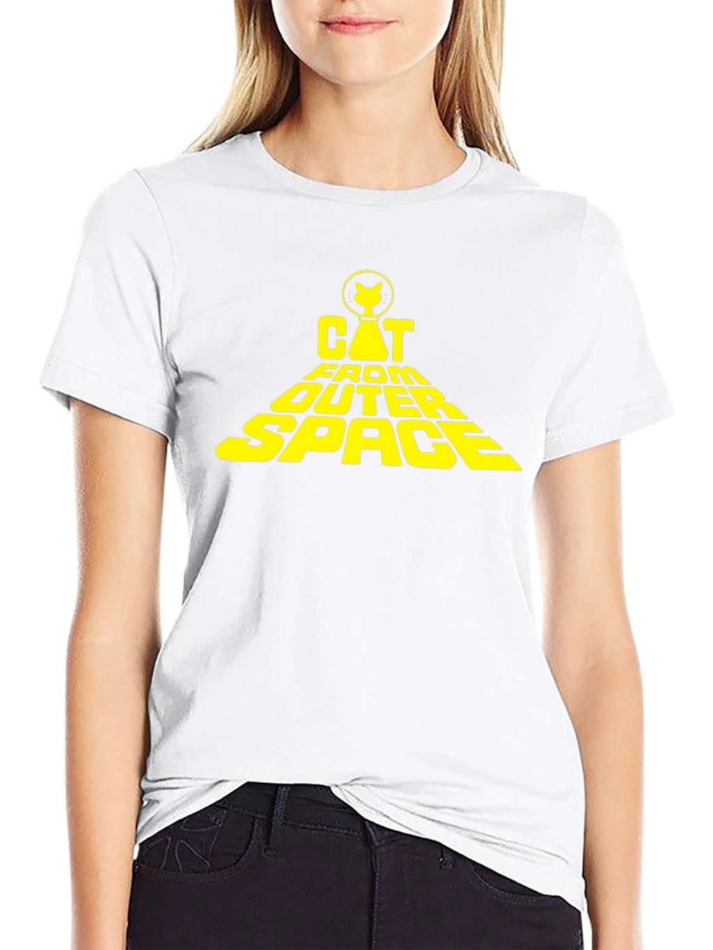 Cat From Outer Space Graphic T-Shirt