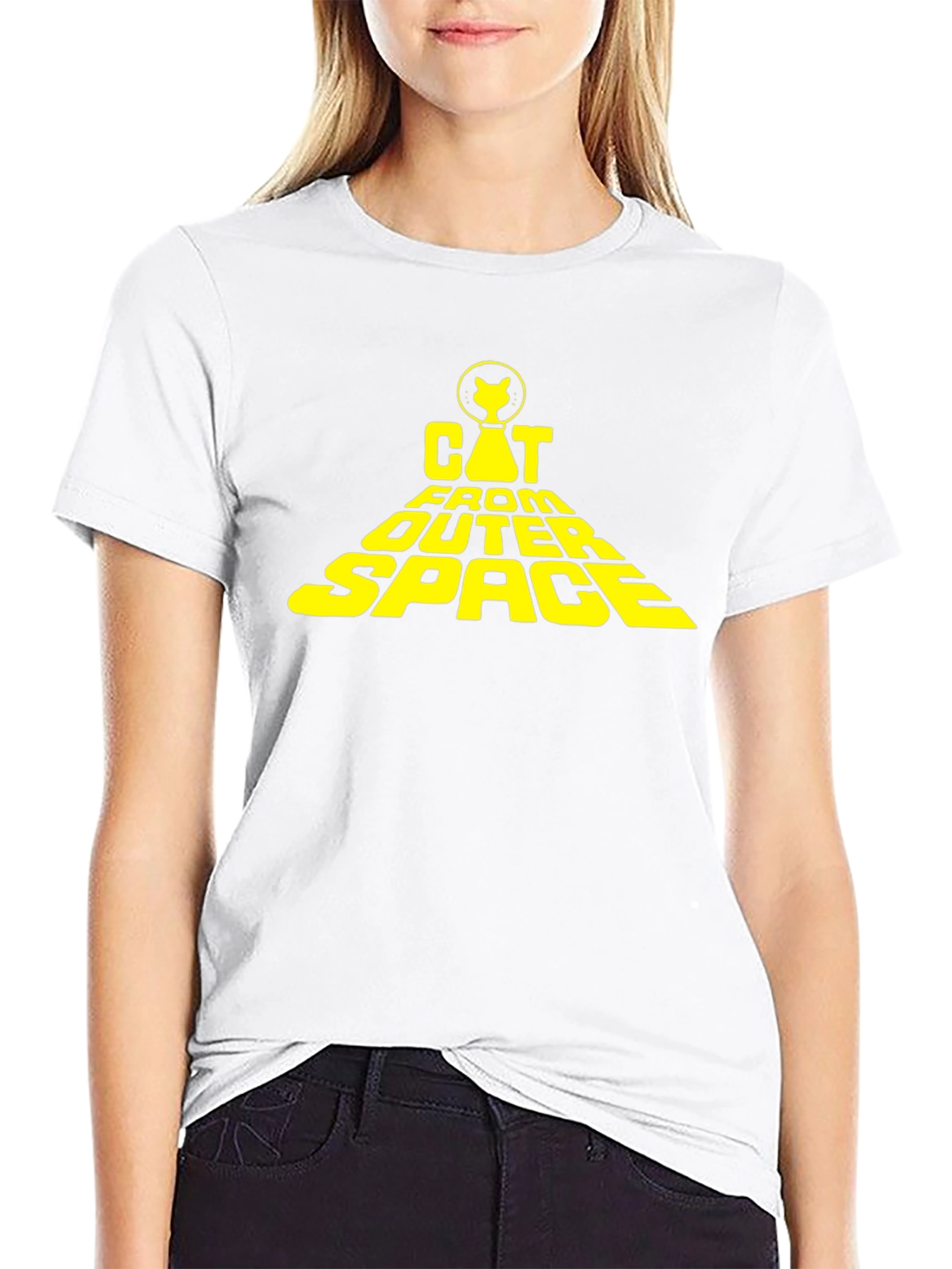 Cat From Outer Space Graphic T-Shirt