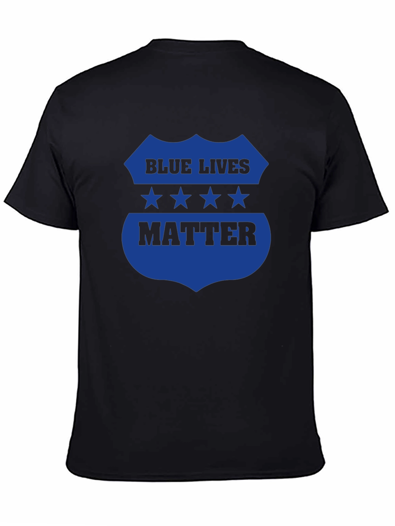 Blue Lives Matter Graphic Tee - Black