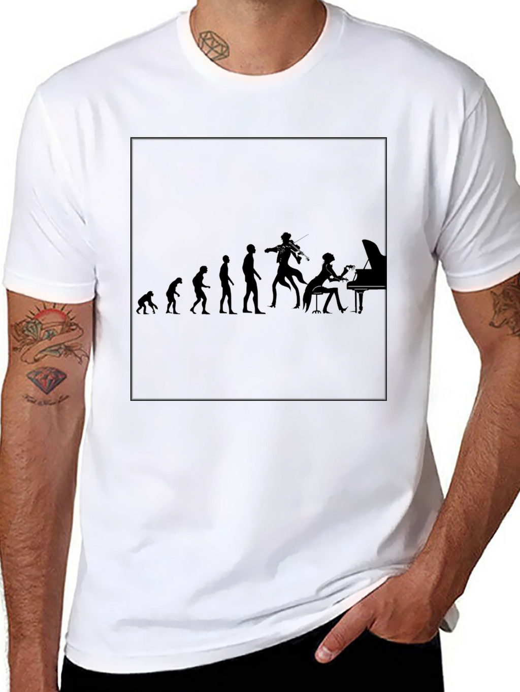 Evolution of Music T-Shirt - Black