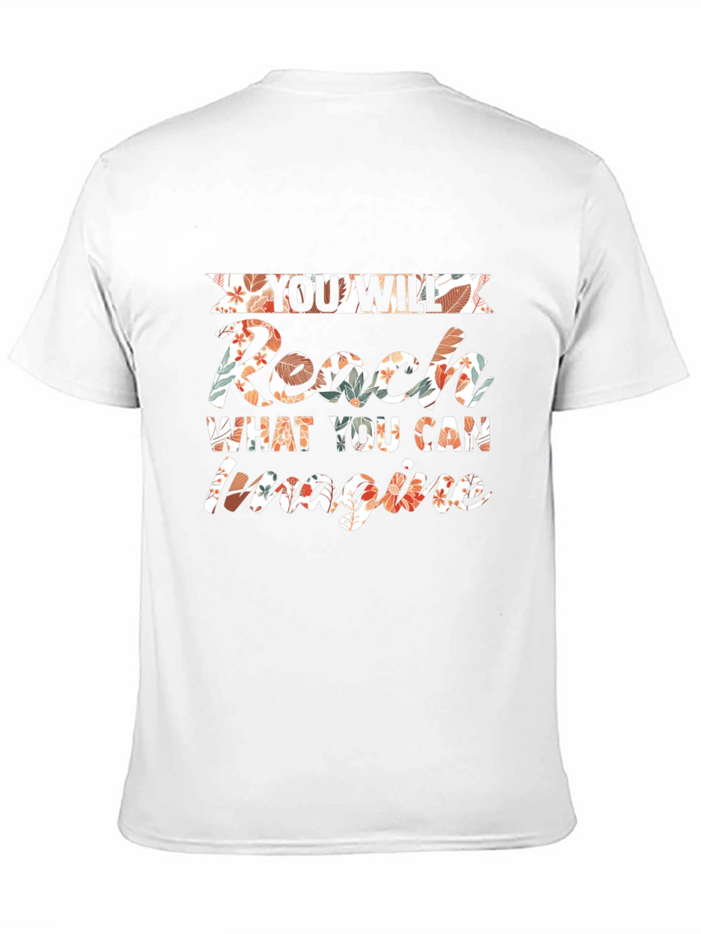 Reach Imagine Floral Graphic Tee - Motivational Style