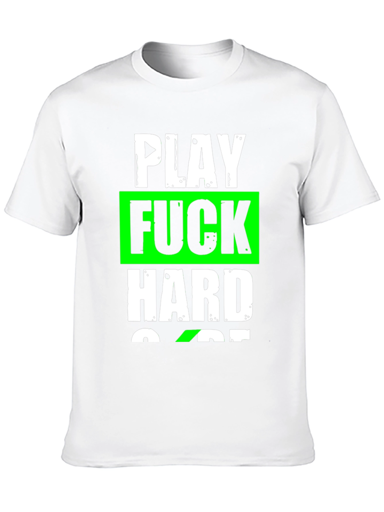 Play Hard Graphic T-Shirt - Black Cotton