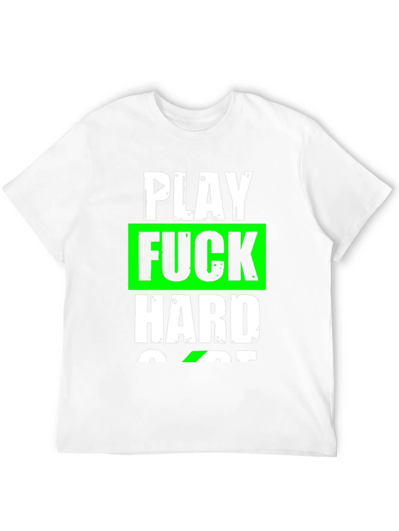 Play Hard Graphic T-Shirt - Black Cotton