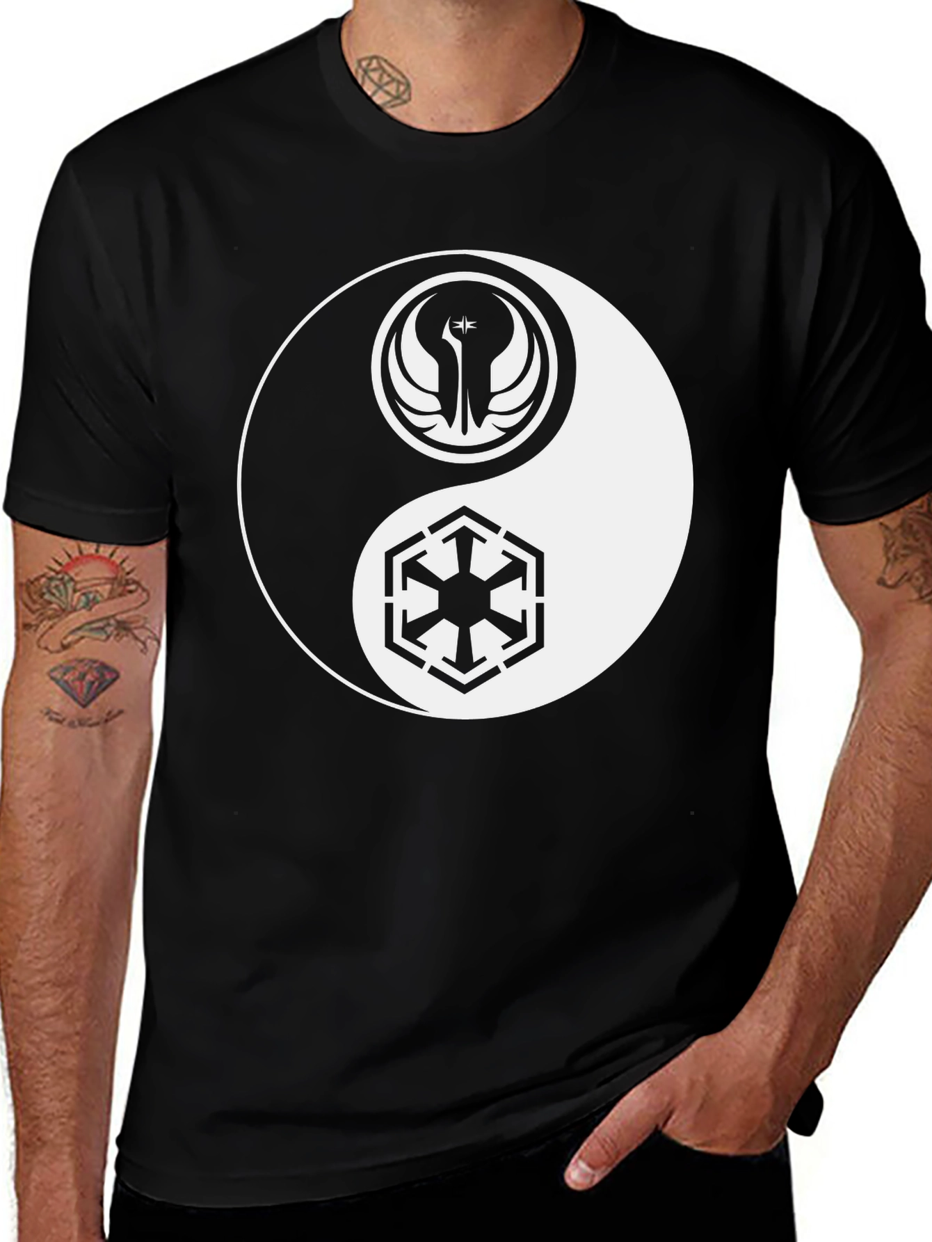 Star Wars Yin Yang T-Shirt - Rebel Alliance vs Empire