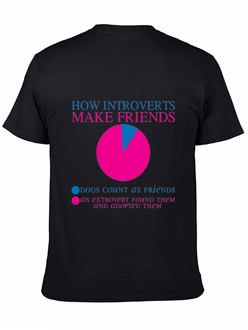 Introvert Friends Pie Chart T-Shirt