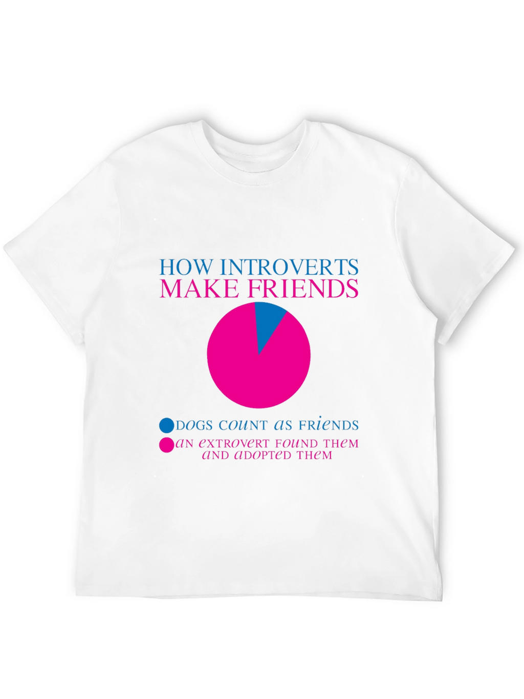 Introvert Friends Pie Chart T-Shirt