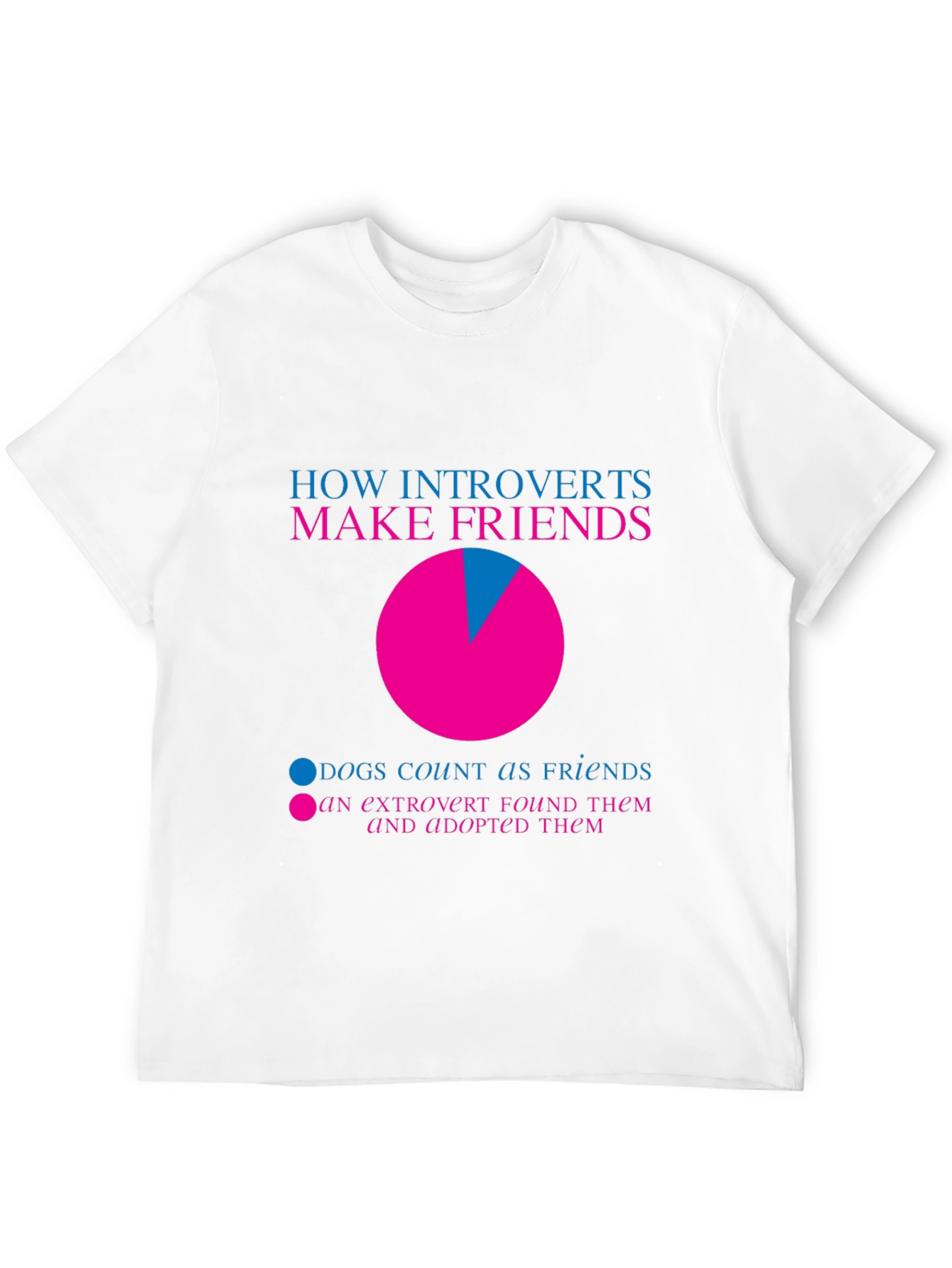Introvert Friends Pie Chart T-Shirt