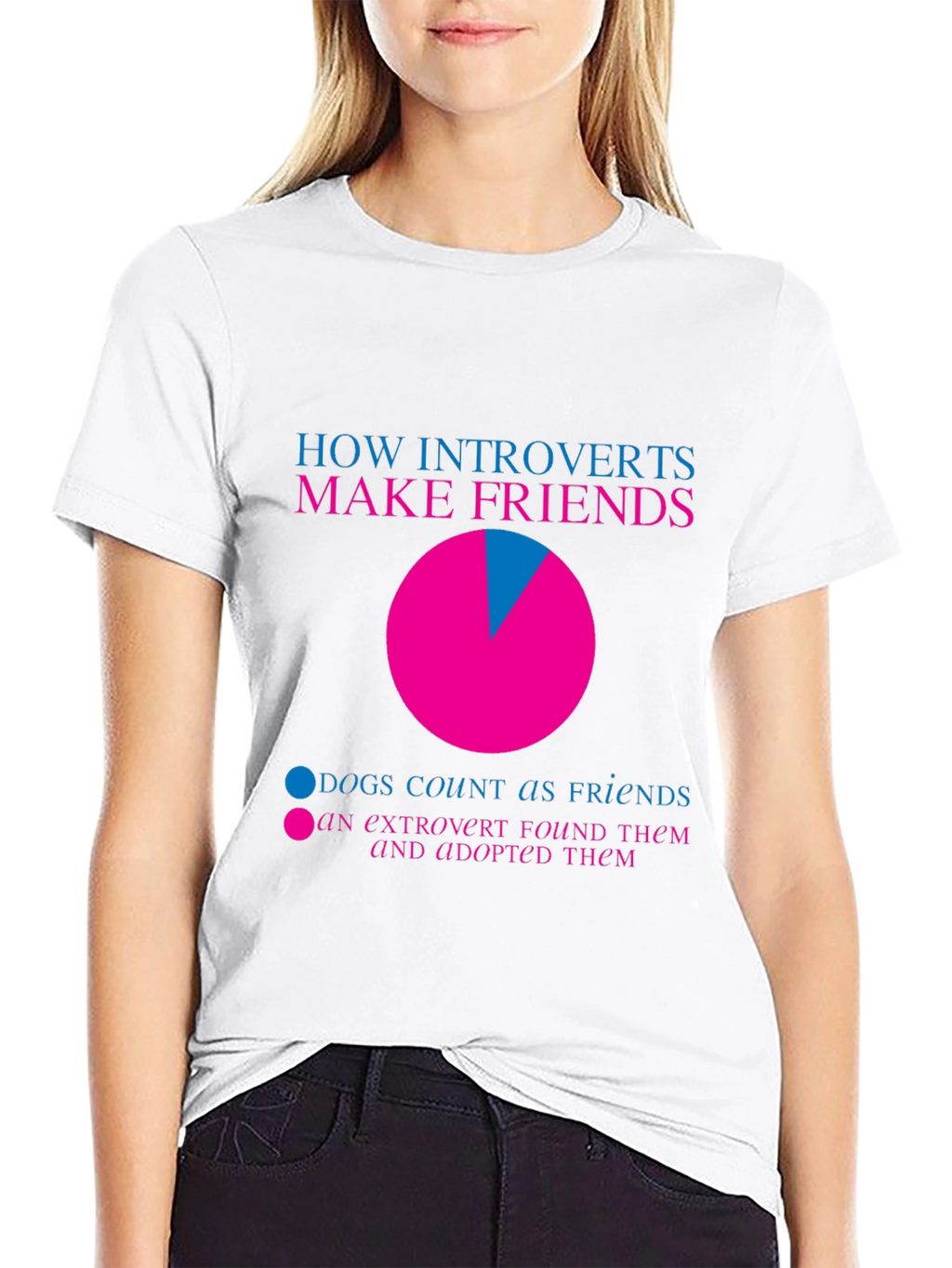 Introvert Friends Pie Chart T-Shirt