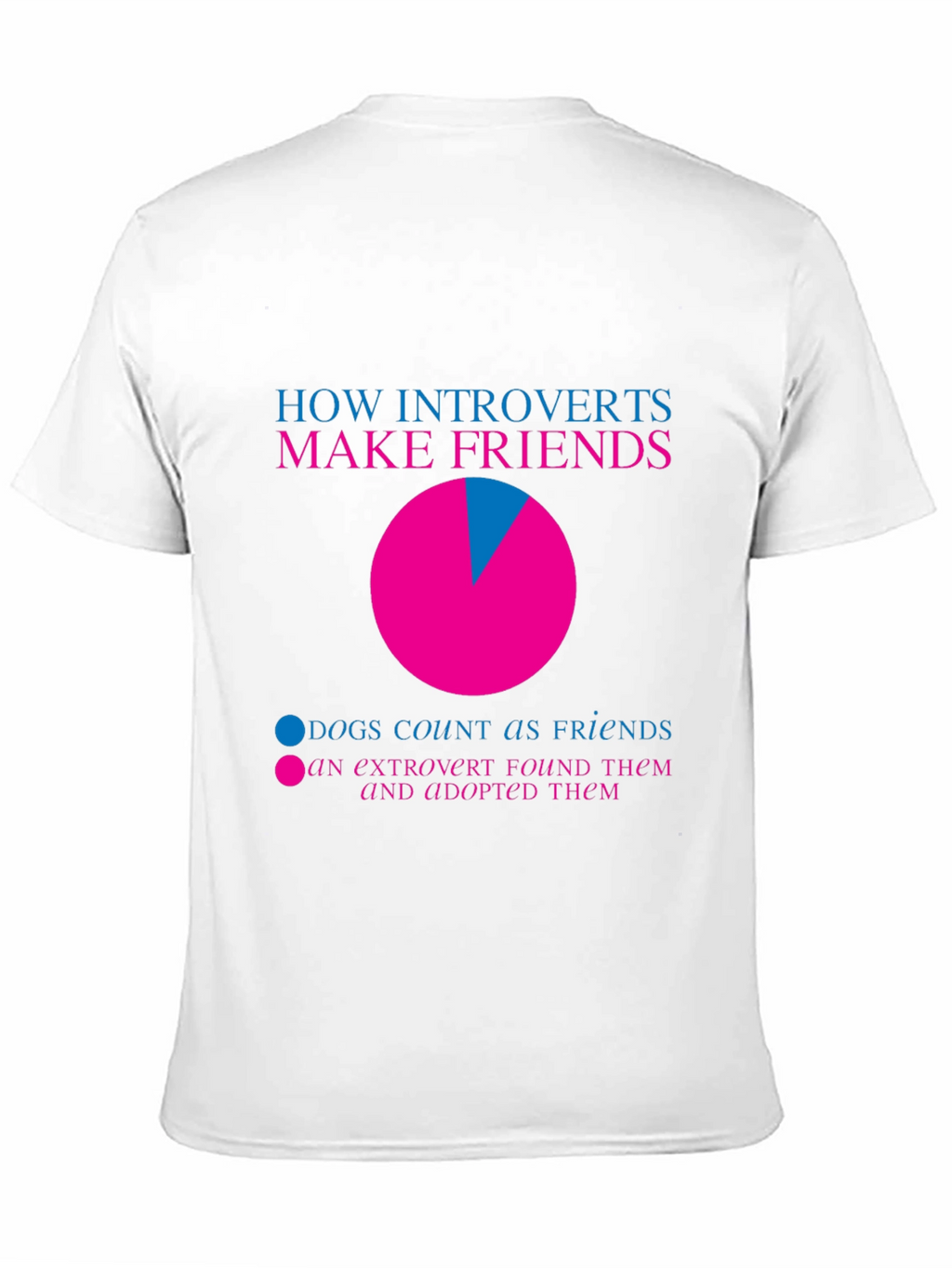 Introvert Friends Pie Chart T-Shirt