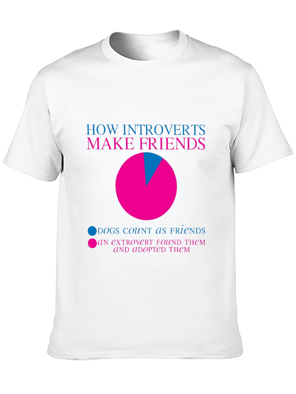 Introvert Friends Pie Chart T-Shirt